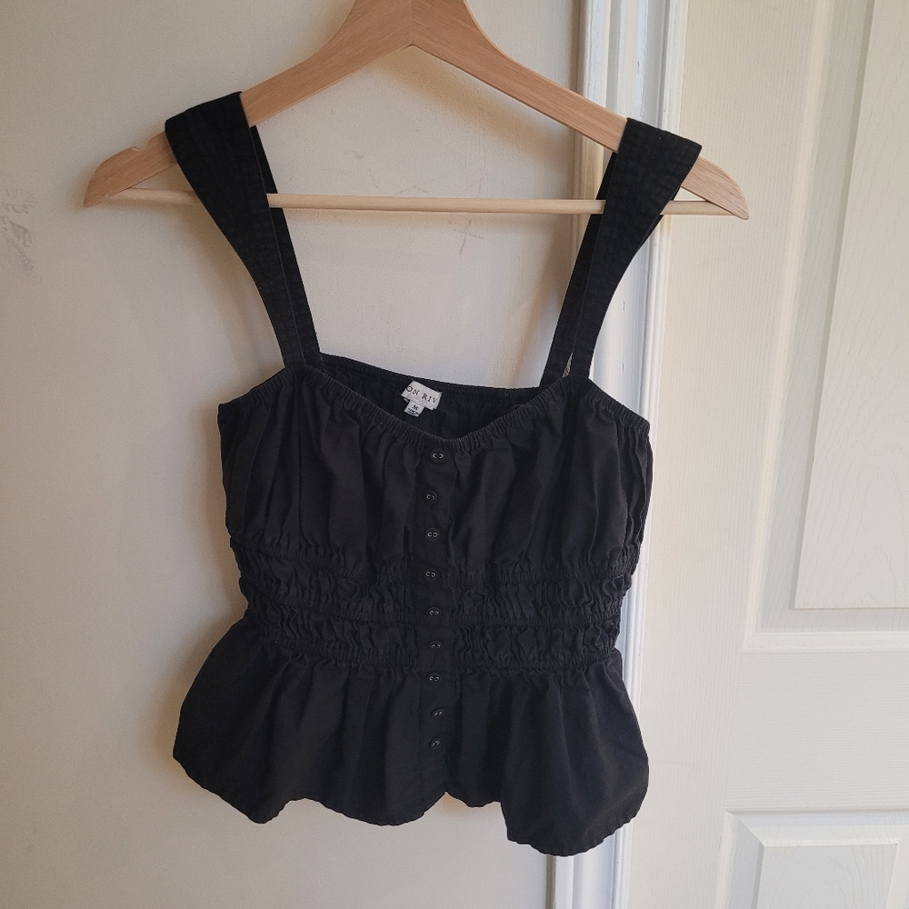Moon River Peplum Tank Top